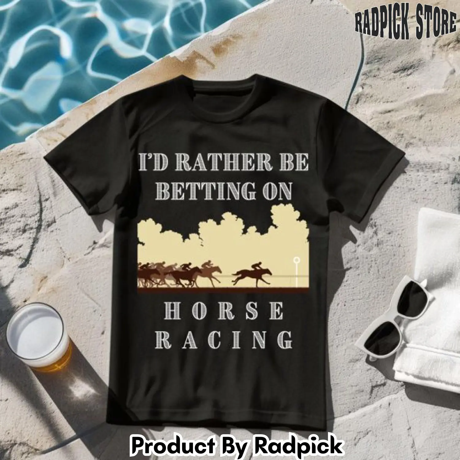Id rather be betting on horse racing tshirt rp2624890